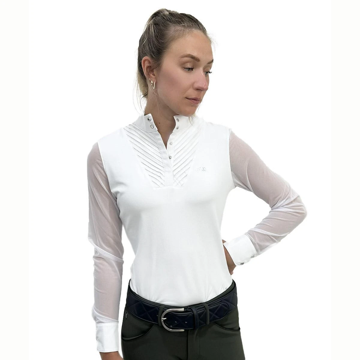 Equiline Women's GurteG Long Sleeve Competition Polo 11 Equiline Women's GurteG Long Sleeve Competition Polo - Image 9