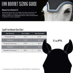 EquiFit Ear Bonnet -Farm House Tack Store 02016 EquiFit Ear.Bonnet Sizing