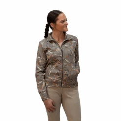 Kastel Long Sleeve Full Zip Taupe Belt Print Scuba Jacket -Farm House Tack Store 06ca8711 b52e 4316 be94 ea6a5226dcdf