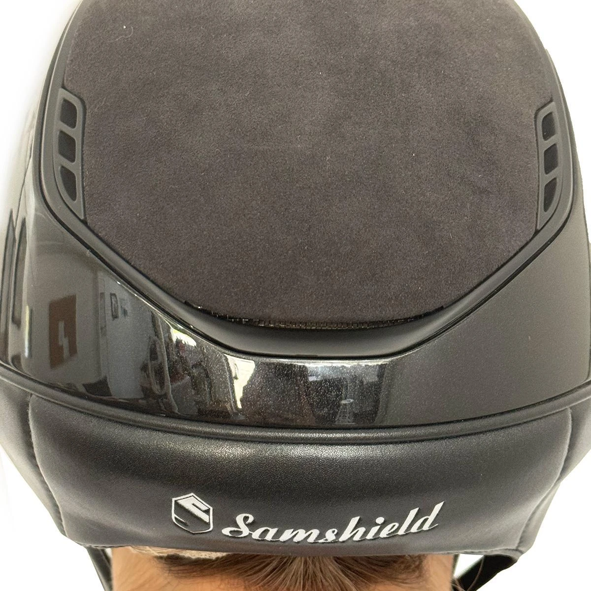 Samshield 2.0 Miss Shield Shadow Glossy Helmet - Alcantara Top 8 Samshield 2.0 Miss Shield Shadow Glossy Helmet - Alcantara Top - Image 6