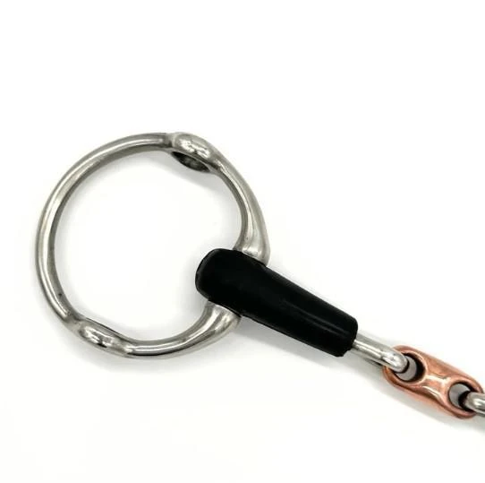 AJR Rubber Copper French Link Fixed Gag Bit 5 AJR Rubber Copper French Link Fixed Gag Bit - Image 3