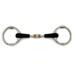 AJR Rubber Copper French Link Fixed Gag Bit