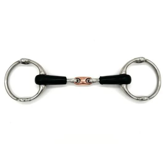 AJR Rubber Copper French Link Fixed Gag Bit 3 AJR Rubber Copper French Link Fixed Gag Bit