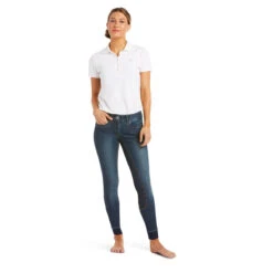 Ariat Women's Halo Denim Full Seat Breech - Sale -Farm House Tack Store 10035312 Ariat wms halo.denim .fs .breech marine 1