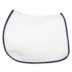 TuffRider Basic All Purpose Pad With Trim And Piping 22 TuffRider Basic All Purpose Pad With Trim And Piping -Farm House Tack Store 100558 JPC TuffRider.Basic .AllPurpose.Saddle.Pad .Trim Piping White.Navy .LightBlue