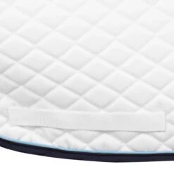TuffRider Basic All Purpose Pad With Trim And Piping 24 TuffRider Basic All Purpose Pad With Trim And Piping -Farm House Tack Store 100558 JPC TuffRider.Basic .AllPurpose.Saddle.Pad .Trim Piping White.Navy .LightBlue GirthStrap