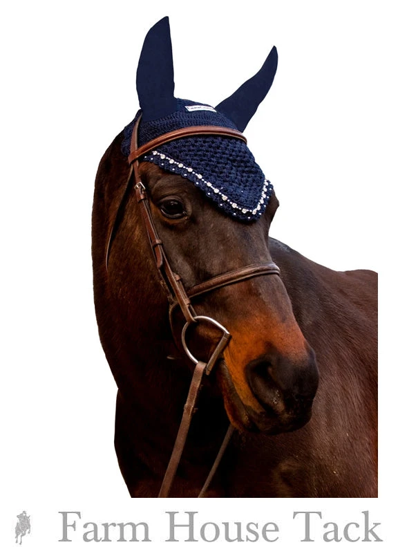 Equine Couture Fly Bonnet With Crystal 4 Equine Couture Fly Bonnet With Crystal - Image 2