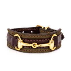 Perri's Padded Bit Bracelet 12 Perri's Padded Bit Bracelet -Farm House Tack Store 120 Perris Padded.Bit .Bracelet LG.Hav .Leath Brass.Bit Front