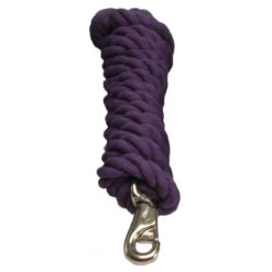 Cotton Lead Rope With Bull Snap -Farm House Tack Store 1289 Jacks Cotton.Lead .Rope .With .Bull .Snap Purple