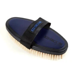 EZI-GROOM Grip Body Brush With Goat Hair 14 EZI-GROOM Grip Body Brush With Goat Hair -Farm House Tack Store 1399 Shires Ezi.Groom .Body .Brush Navy