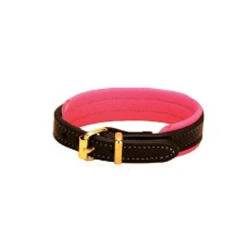 Tory Leather Padded Bracelets -Farm House Tack Store 1804 Tory.Leather Padded.Bracelet.W.Brass .Buckle Blk.Pink