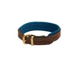 Tory Leather Padded Bracelets -Farm House Tack Store 1804 Tory.Leather Padded.Bracelet.W.Brass .Buckle Havana.Navy