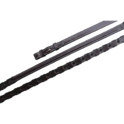 KL Select Raised Fancy Laced Reins With White Stitching