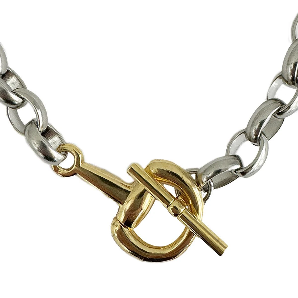 V2 Designs Silver Equestrian Necklace With Snaffle Bit Toggle Clasp 4 V2 Designs Silver Equestrian Necklace With Snaffle Bit Toggle Clasp - Image 2