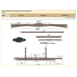 HDR Kushy Bridle With Detachable Flash 8 HDR Kushy Bridle With Detachable Flash -Farm House Tack Store 24184 JPC Size.Chart