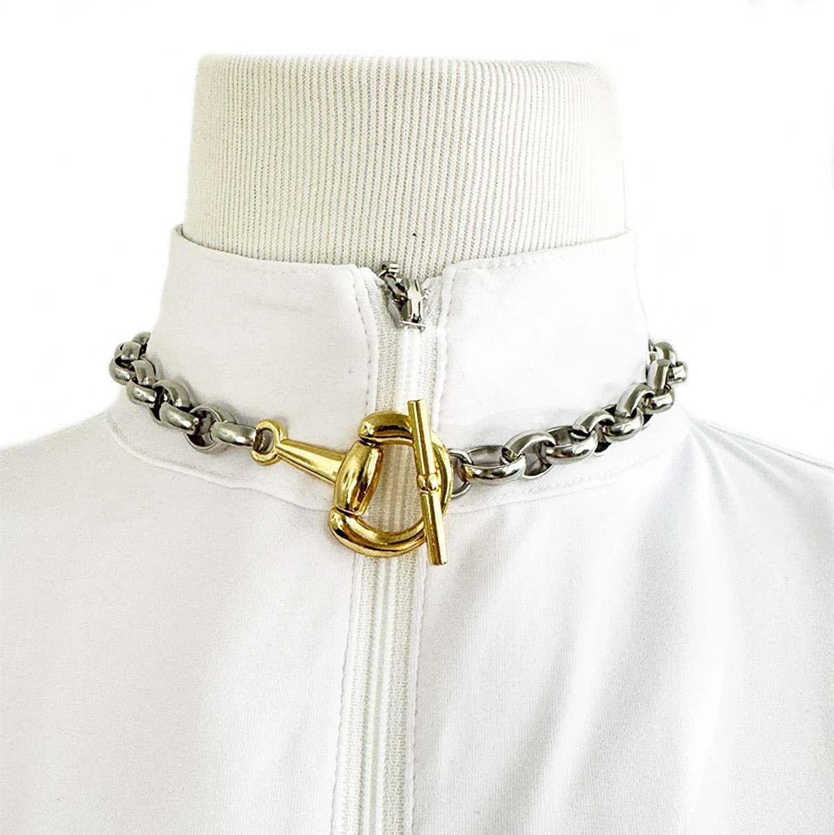 V2 Designs Silver Equestrian Necklace With Snaffle Bit Toggle Clasp 6 V2 Designs Silver Equestrian Necklace With Snaffle Bit Toggle Clasp - Image 4