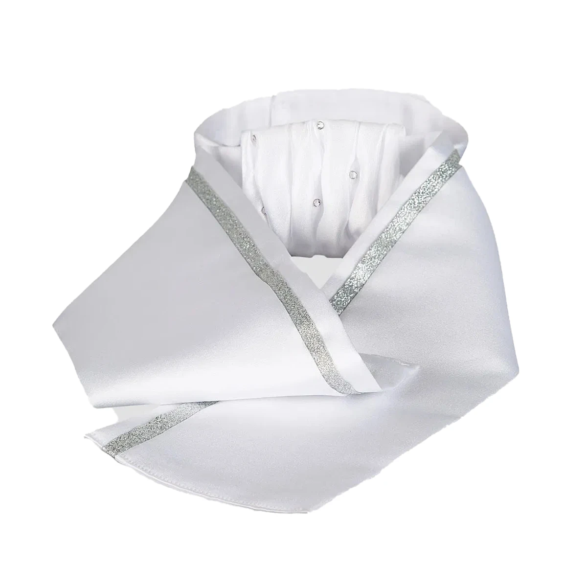 Equiline Cloe Stock Tie With Silver Ribbon 5 Equiline Cloe Stock Tie With Silver Ribbon - Image 3