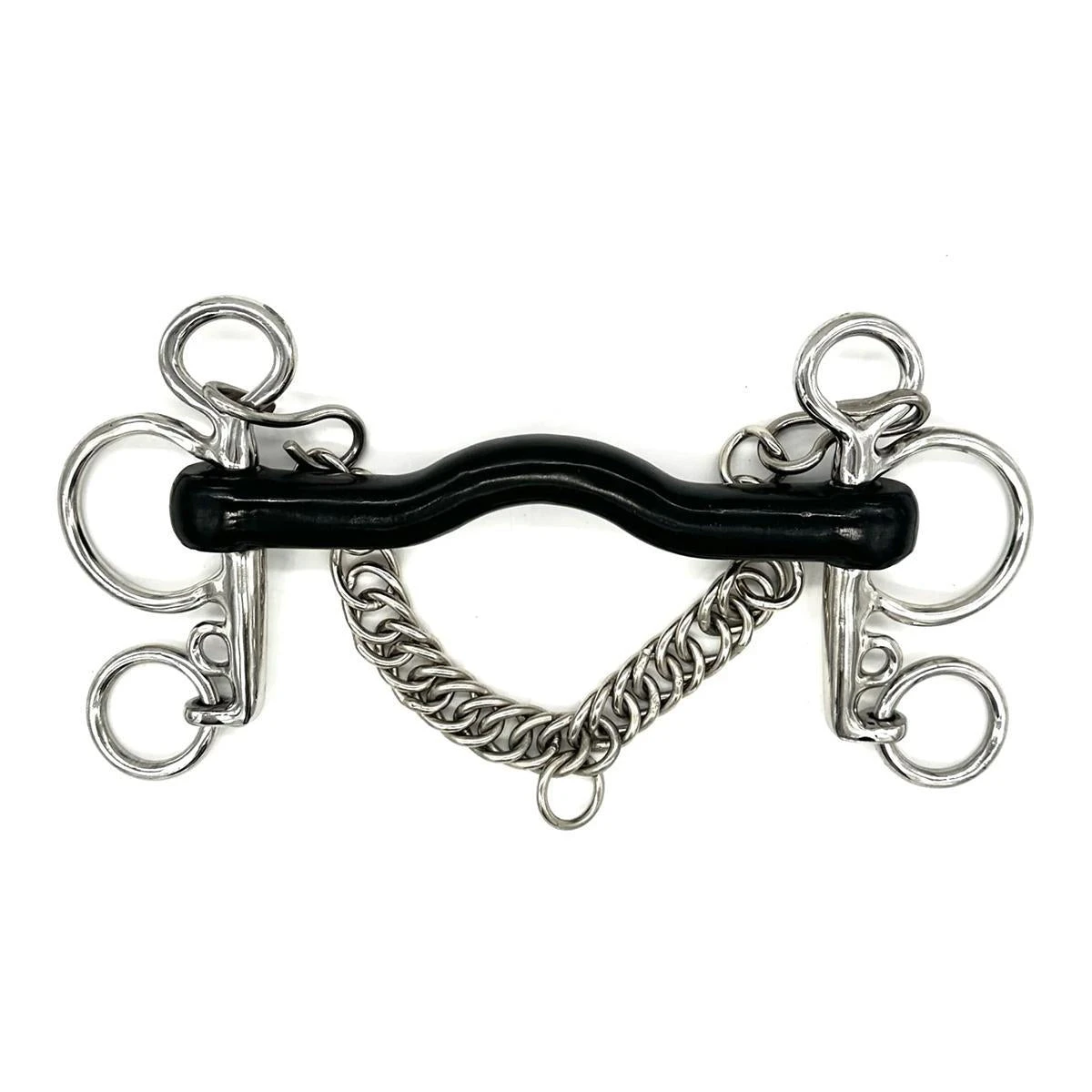 AJR Vulcanite Port Baby Pelham Bit 3 AJR Vulcanite Port Baby Pelham Bit