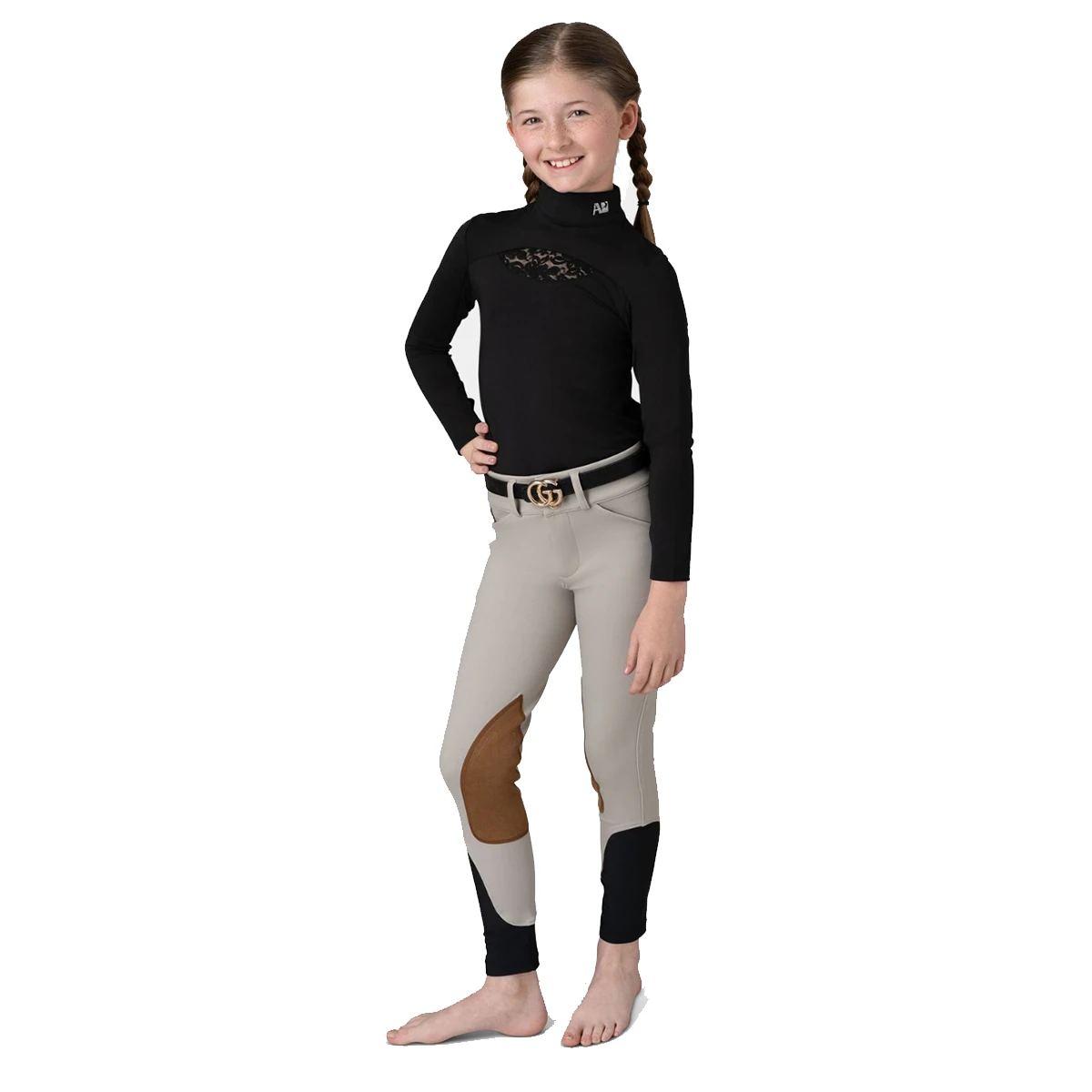 AP Hassinger Junior Heritage Knee Patch Breeches 4 AP Hassinger Junior Heritage Knee Patch Breeches - Image 2
