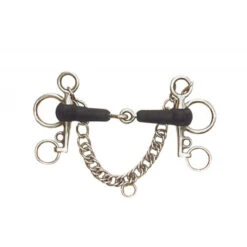 Centaur Stainless Steel Rubber Mouth Tom Thumb Pelham Bit