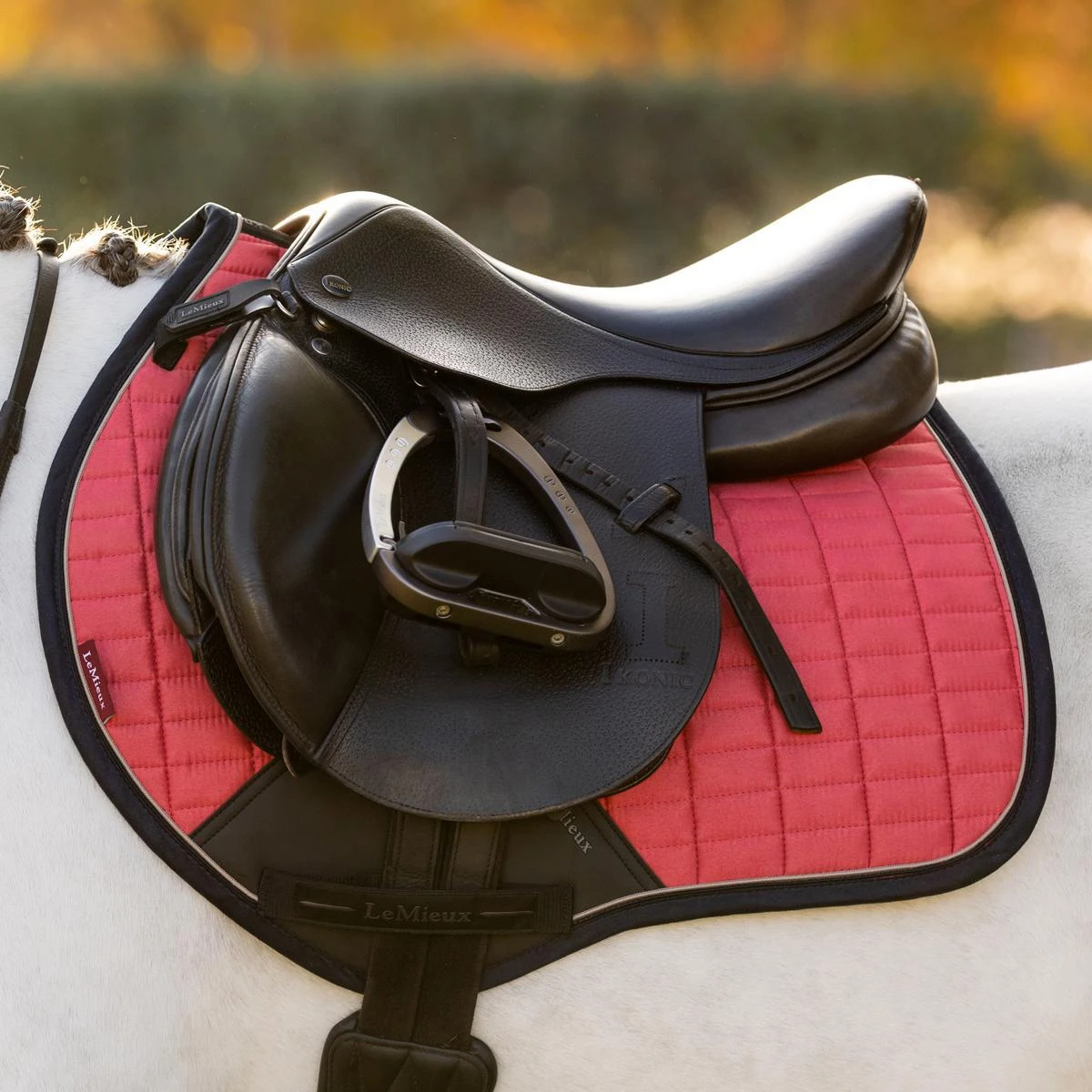 LeMieux Mini Suede Close Contact Square Pad 4 LeMieux Mini Suede Close Contact Square Pad - Image 2