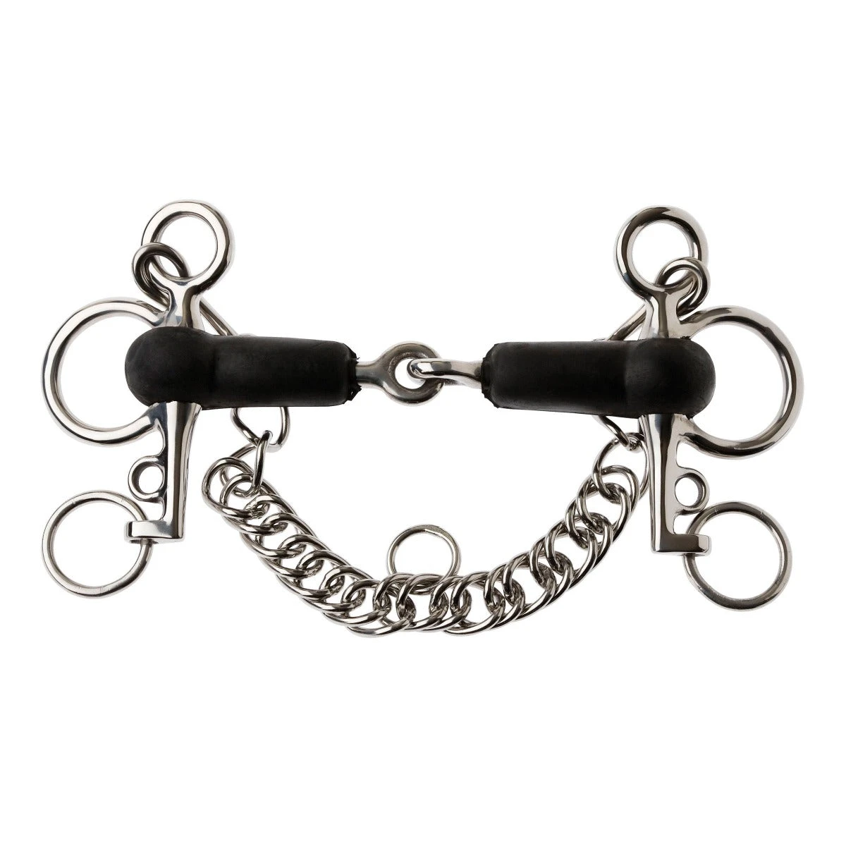 Weatherbeeta Korsteel Rubber Jointed Tom Thumb Pelham Bit 3 Weatherbeeta Korsteel Rubber Jointed Tom Thumb Pelham Bit