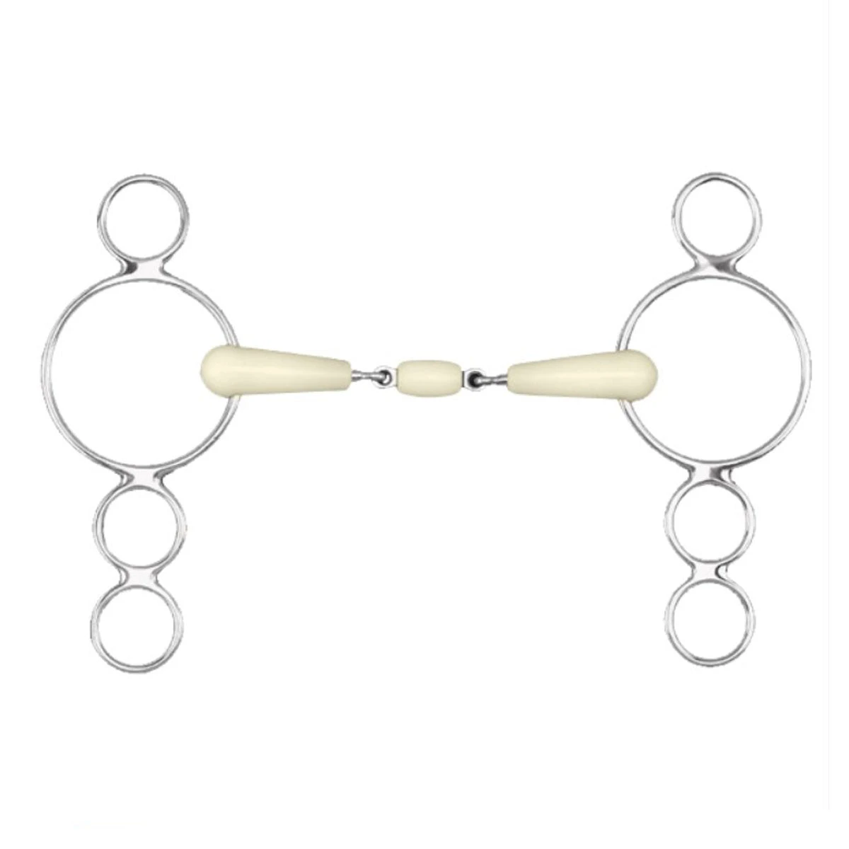 Happy Mouth 3-Ring Double Jointed Mouth Gag Bit 3 Happy Mouth 3-Ring Double Jointed Mouth Gag Bit