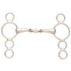 Ovation Elite Solid Stainless Steel 3-Ring Gag 2 Ovation Elite Solid Stainless Steel 3-Ring Gag -Farm House Tack Store 467401 ERS Peanut.Link .3Ring.Gag