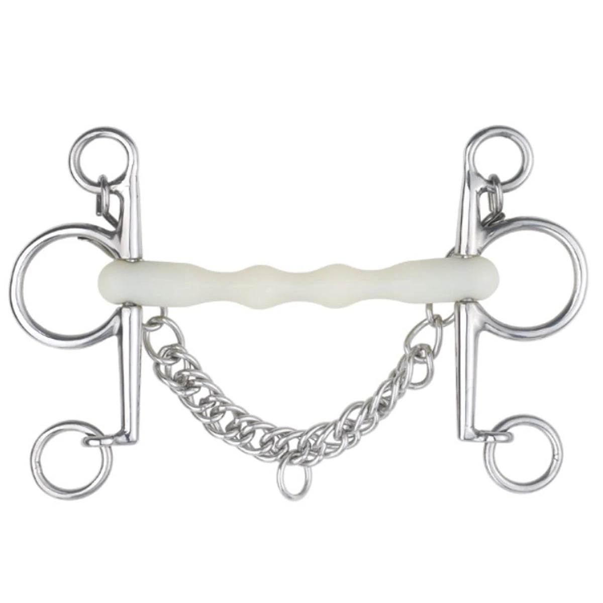 Happy Mouth Thin Shaped Mullen Mouth Pelham Bit 3 Happy Mouth Thin Shaped Mullen Mouth Pelham Bit