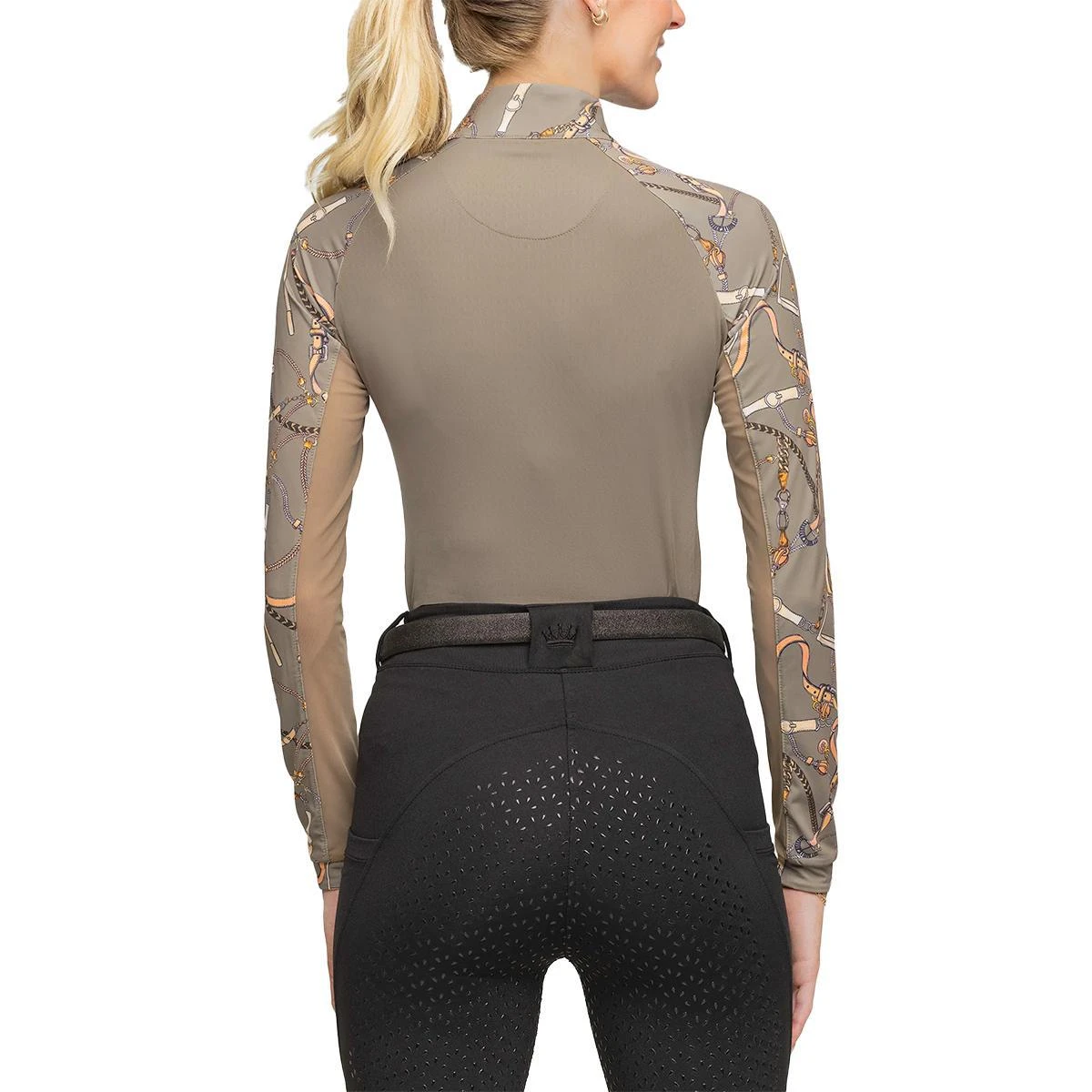 Kastel Long Sleeve Raglan Taupe Belts 1/4 Zip Shirt 8 Kastel Long Sleeve Raglan Taupe Belts 1/4 Zip Shirt - Image 6