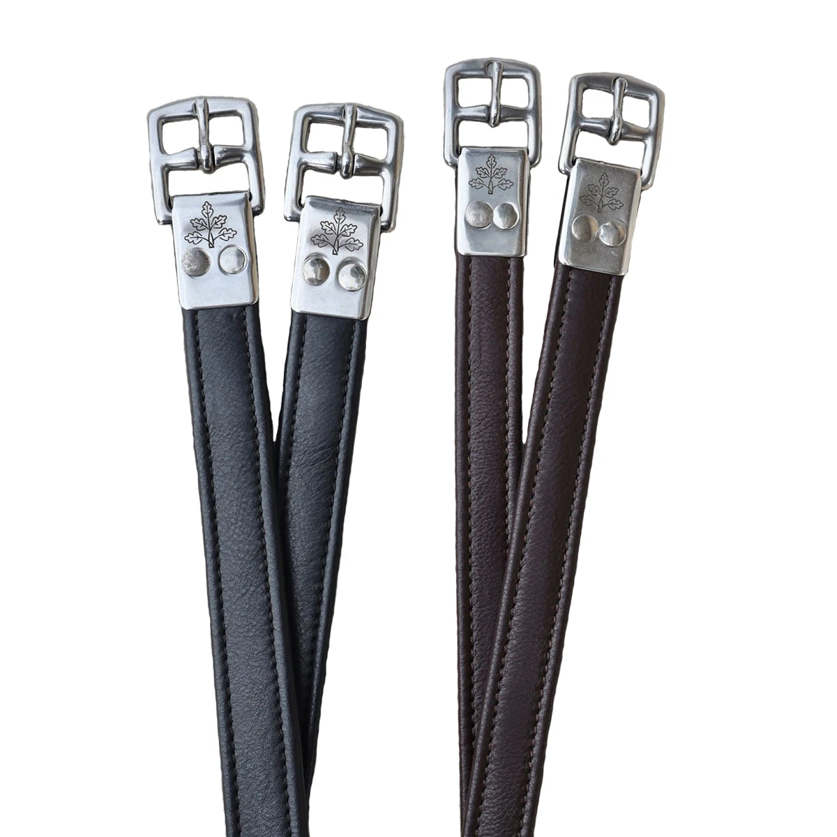 Black Oak By KL Select Riveted Half Hole Stirrup Leathers 3 Black Oak By KL Select Riveted Half Hole Stirrup Leathers