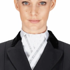 Equiline Cloe Stock Tie With Silver Ribbon