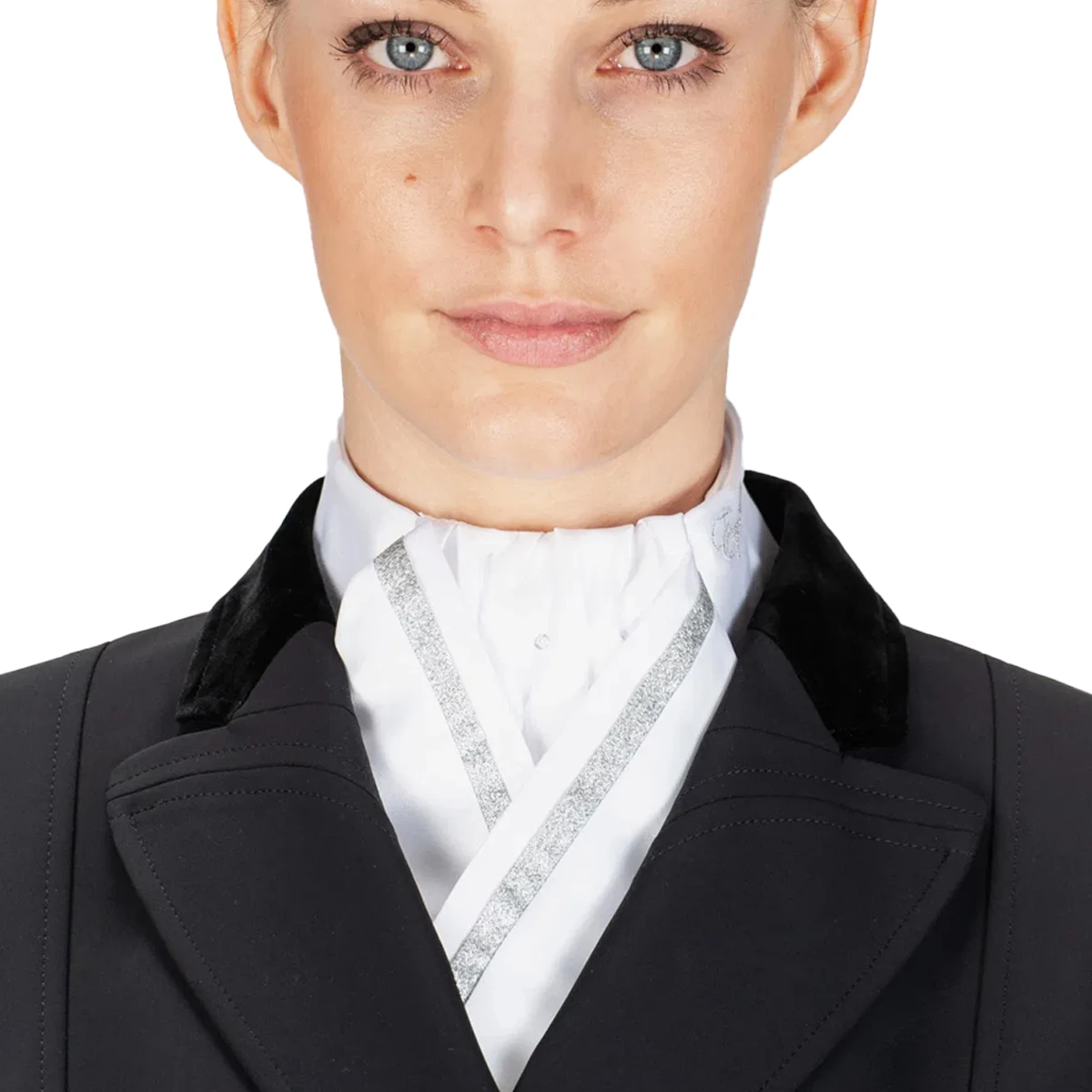 Equiline Cloe Stock Tie With Silver Ribbon 3 Equiline Cloe Stock Tie With Silver Ribbon