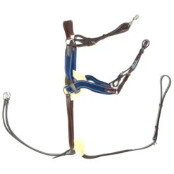 Nunn Finer 5 Way Breastplate 15 Nunn Finer 5 Way Breastplate -Farm House Tack Store 5WB Nunn.Finner Blue.Strap .Five .Way .Breast.Plate