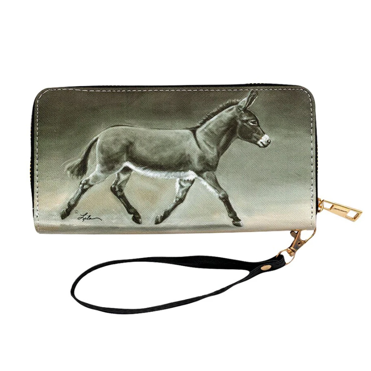 AWST Int'l "Lila" Donkey On The Move Wallet With Wristlet 3 AWST Int'l "Lila" Donkey On The Move Wallet With Wristlet