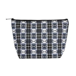 AWST Int'l Snaffle Bit Plaid Cosmetic Pouch