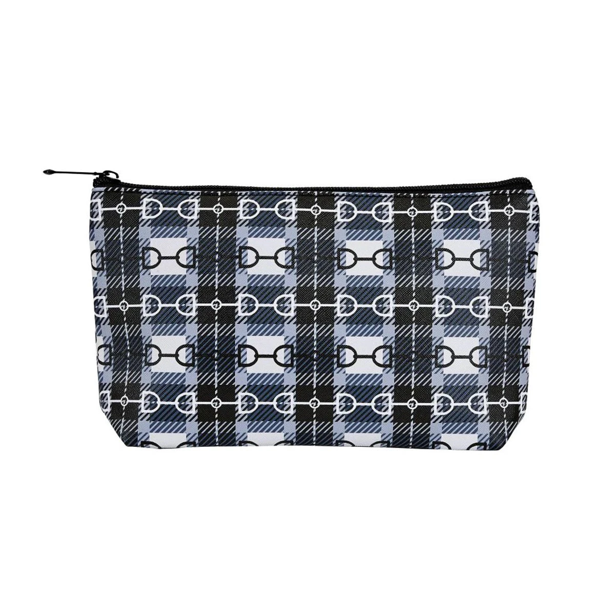 AWST Int'l Snaffle Bit Plaid Cosmetic Pouch 4 AWST Int'l Snaffle Bit Plaid Cosmetic Pouch - Image 2