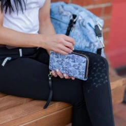 AWST Int'l "Lila" Blue Toile Clutch Wallet 7 AWST Int'l "Lila" Blue Toile Clutch Wallet -Farm House Tack Store 63LW449 JPC Blue.Toile .Clutch.Wallet Model2