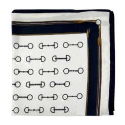AWST Int'l Satin Snaffle Bit Scarf 13 AWST Int'l Satin Snaffle Bit Scarf -Farm House Tack Store 63gg1643 JPC Scarf Navy.Corner