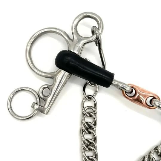 AJR Rubber Copper French Link Baby Pelham Bit 5 AJR Rubber Copper French Link Baby Pelham Bit - Image 3