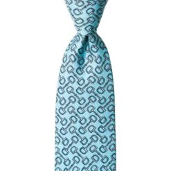 Wild Attire Inc. Bit By Bit Blue Silk Tie