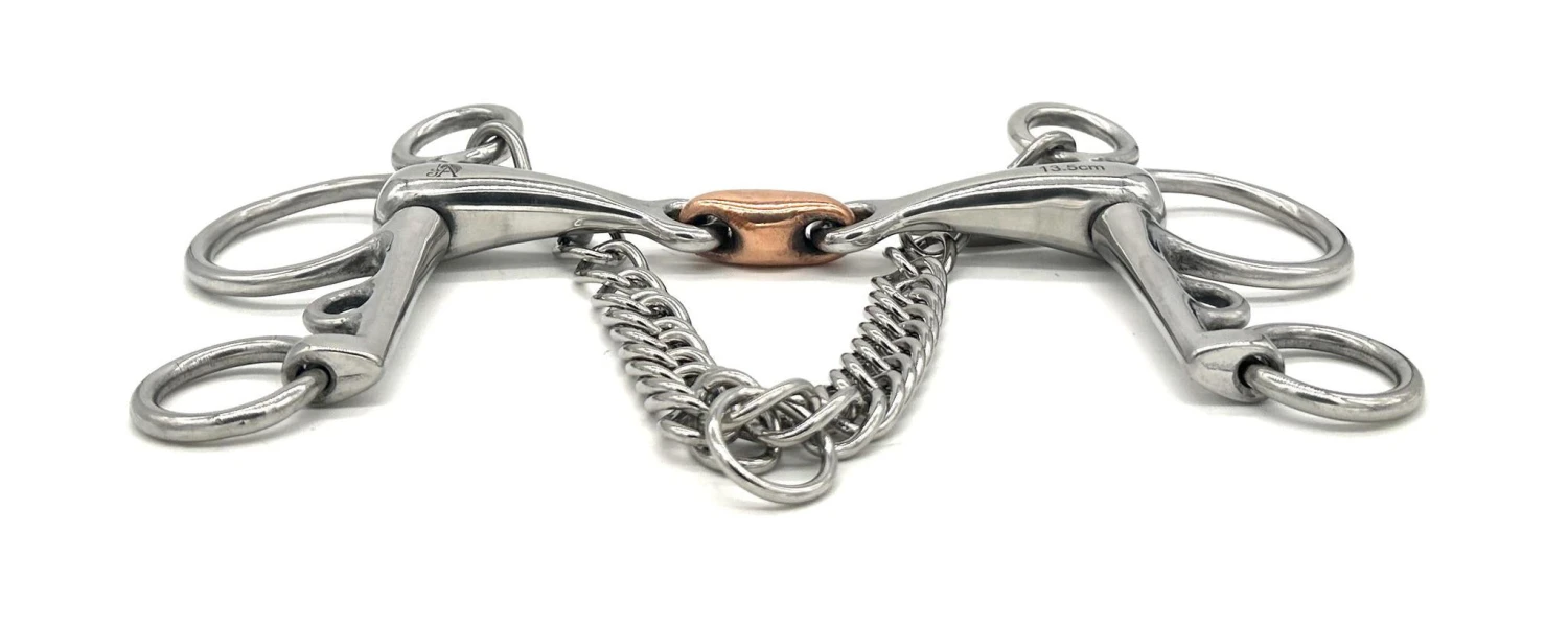 Jake Adams Small Copper Double Jointed Elliptical Pelham Bit 5 Jake Adams Small Copper Double Jointed Elliptical Pelham Bit - Image 3