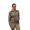 Kastel Long Sleeve Full Zip Taupe Belt Print Scuba Jacket