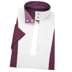 Essex Classics Ladies "Stirrups Plum " Luna Performance Short Sleeve Show Shirt 10 Essex Classics Ladies "Stirrups Plum " Luna Performance Short Sleeve Show Shirt -Farm House Tack Store 8ca3e7ec07578fce5946f48acd125893