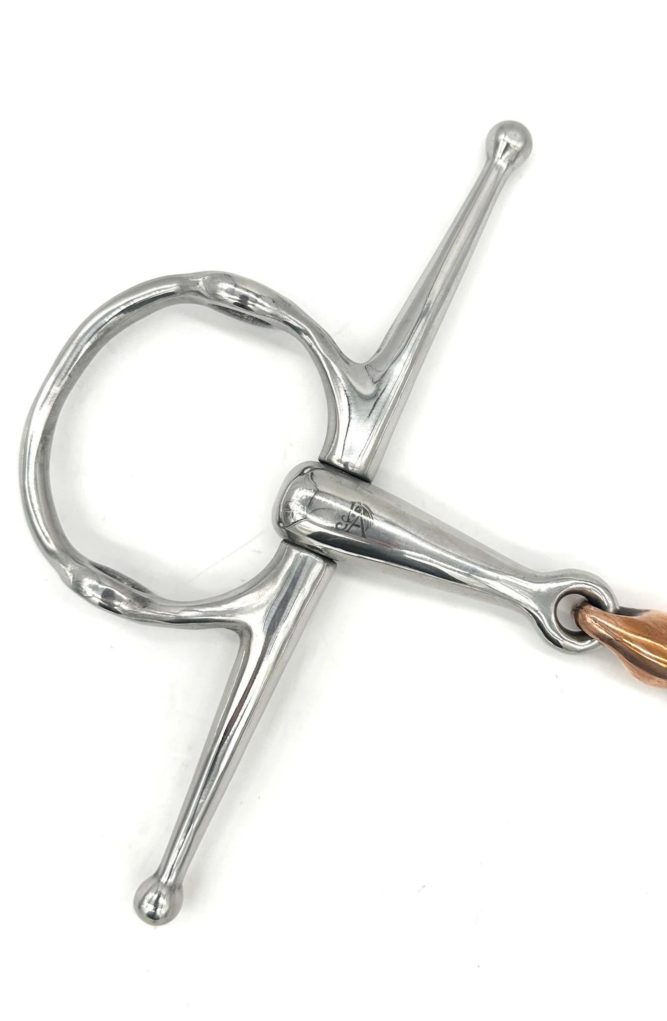 Jake Adams Small Copper Double Jointed Elliptical Nelson Gag Bit 4 Jake Adams Small Copper Double Jointed Elliptical Nelson Gag Bit - Image 2