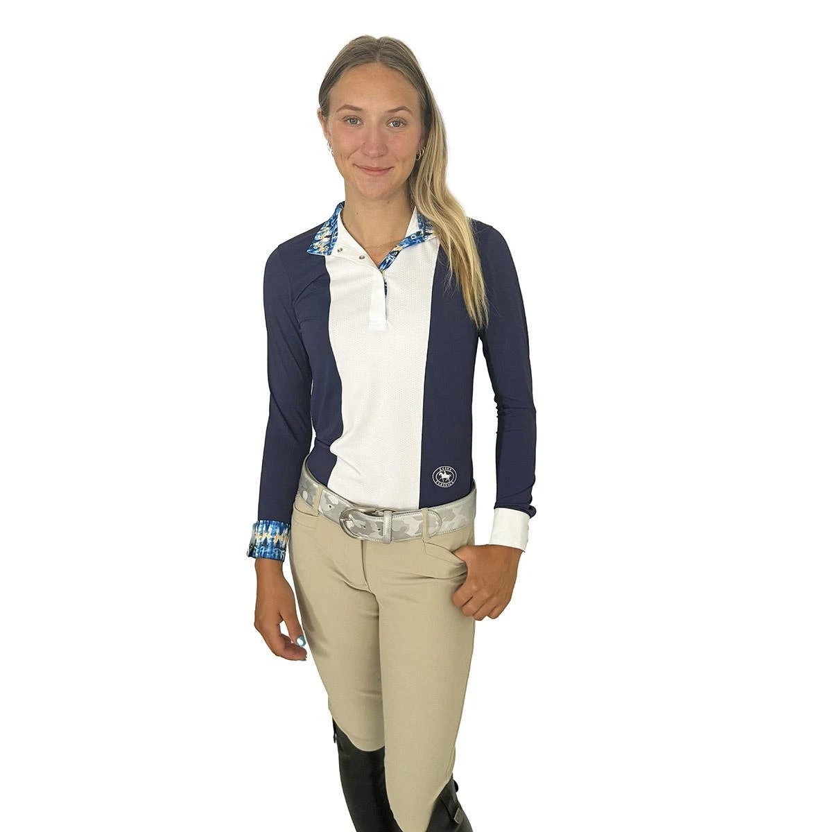 Essex Classics Ladies Tie Dye "Luna" Performance Long Sleeve Show Shirt 5 Essex Classics Ladies Tie Dye "Luna" Performance Long Sleeve Show Shirt - Image 3