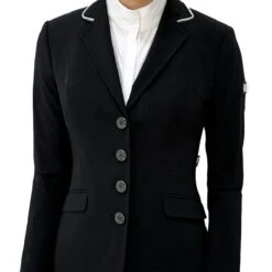 Equiline Farm House Custom Black Gait Show Coat In X-Cool Evo -Farm House Tack Store 9bf1cd4c2343e6e10b5ca07012d78ba5