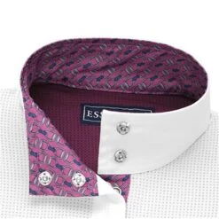 Essex Classics Ladies "Stirrups Plum " Luna Performance Short Sleeve Show Shirt 11 Essex Classics Ladies "Stirrups Plum " Luna Performance Short Sleeve Show Shirt -Farm House Tack Store 9c172615a5d4389b5bde10a19647c001