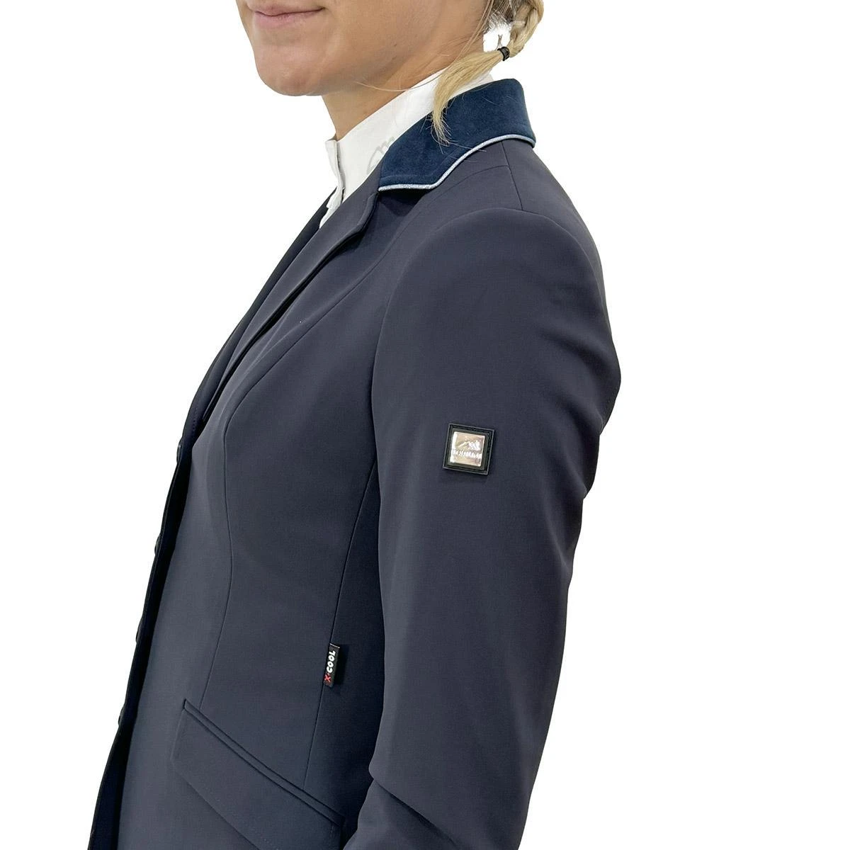 Equiline Farm House Custom Navy Gait Show Coat In X-Cool Evo 4 Equiline Farm House Custom Navy Gait Show Coat In X-Cool Evo - Image 2