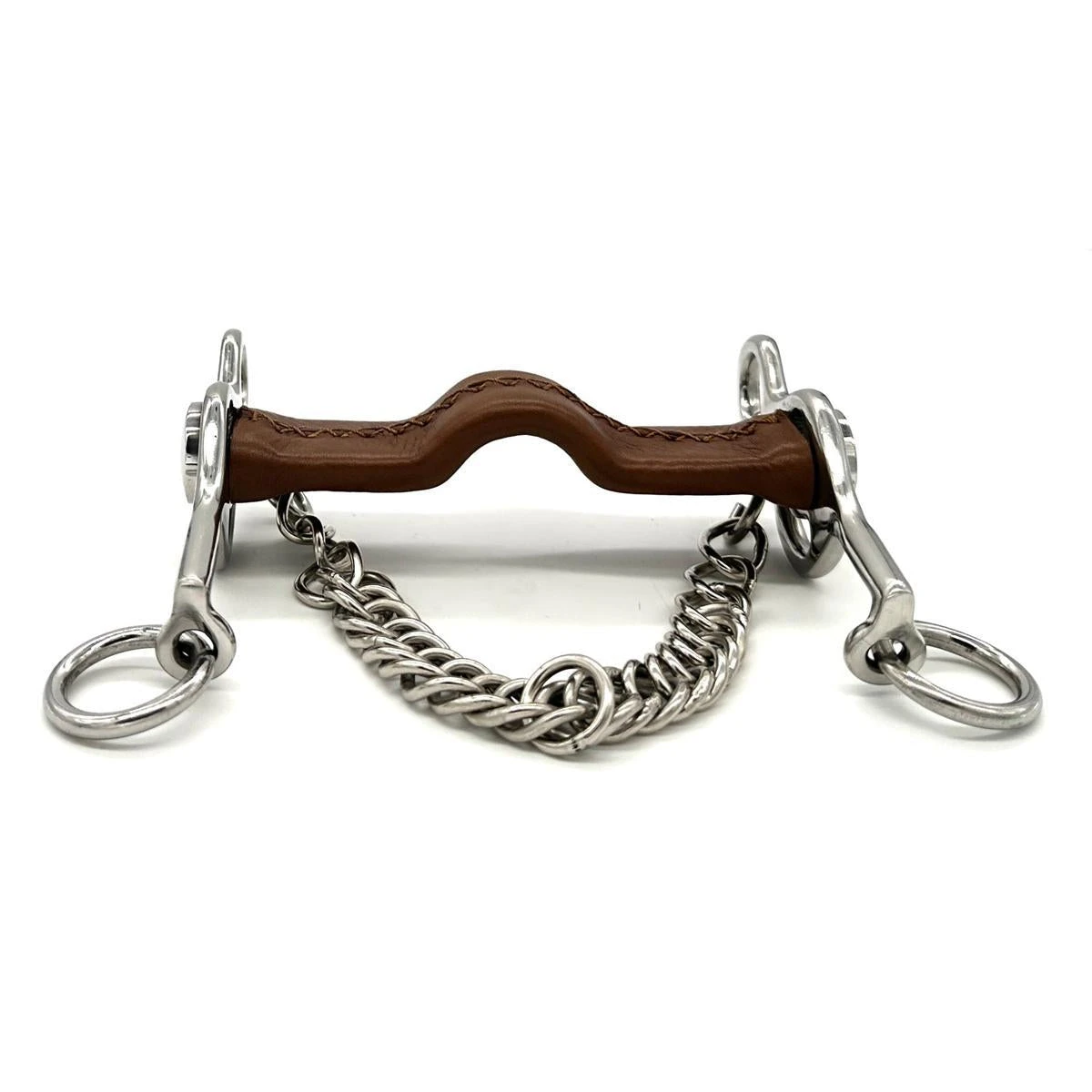 AJR Leather Covered Sam Marsh Short Shank Pelham Bit 4 AJR Leather Covered Sam Marsh Short Shank Pelham Bit - Image 2